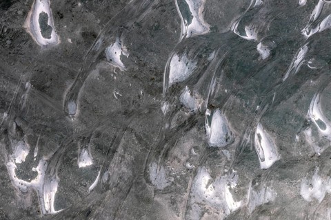 Ice structure of a glacier cave, winter, Morteratsch glacier, Pontresina, Engadin, Grisons,