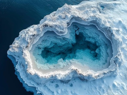 Salt lake for lithium extraction in South America, AI generated