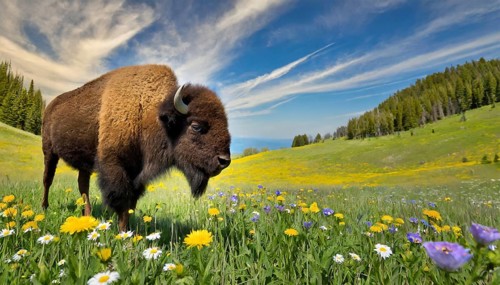 KI generated, animal, animals, mammal, mammals, biotope, habitat, one, single animal, foraging,