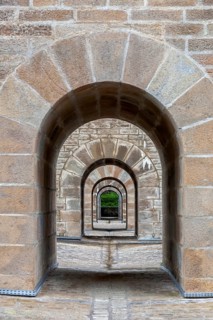 Viaduc de Morlaix, viaduct, circular arch bridge with two storeys, Morlaix, Finistere, Brittany,