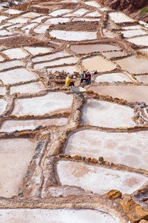 Salineras de Maras or salt mines of Maras, Cusco region, Peru, South America