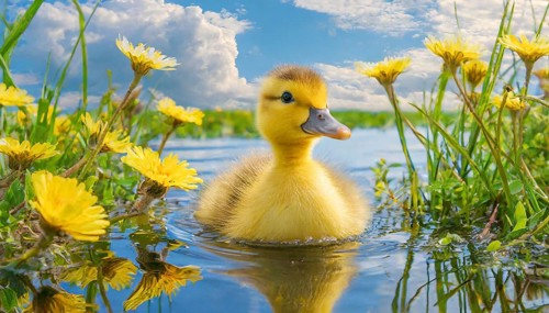 KI generated, animal, animals, bird, birds, biotope, habitat, one, single animal, foraging,