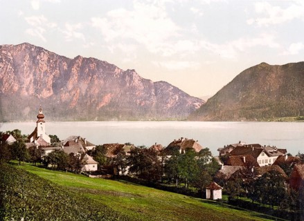 Unterach am Attersee, municipality in the district of Voecklabruck in Upper Austria, Austria,