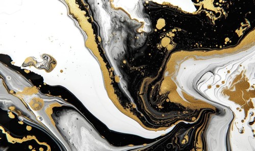Marble abstract acrylic background. Marbling artwork texture. Agate ripple pattern. Gold powder AI