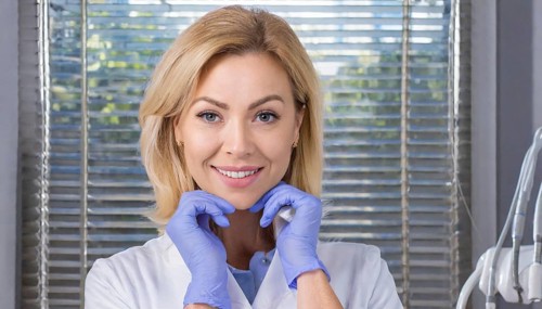 AI generated, dentist, dentist, 30, 35, blonde, blond, blonde, woman, woman, portrait, attractive,