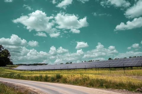 Municipal solar plant near Ibind in the Hassberge district