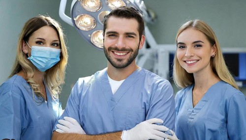 AI generated, RF, woman, woman, man, doctor, doctor team, team, 30, years, attractive, attractive,