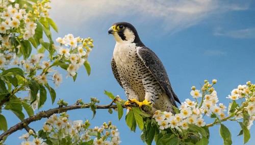KI generated, animal, animals, bird, birds, biotope, habitat, a, individual, sits, branch, perch,