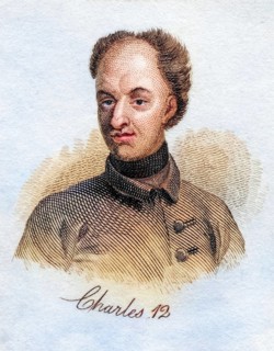 Charles XII. 1682-1718 King of Sweden from the book Crabbs Historical Dictionary from 1825,