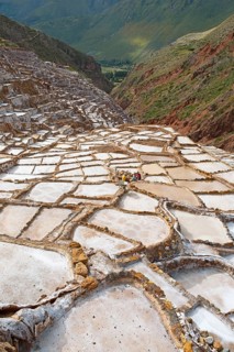Salineras de Maras or salt mines of Maras, Cusco region, Peru, South America