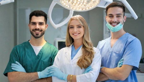 AI generated, RF, woman, woman, man, doctor, medical, medical team, team, 30, years, attractive,