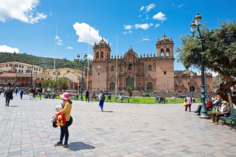 Historic Cathedral of Cusco or Cathedral Basilica of the Assumption of the Virgin Mary at Plaza de