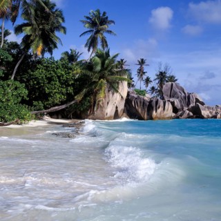 Granite rocks on Anse Source a Jean beach, La Digue, Seychelles, Indian Ocean, Africa