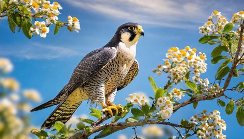 KI generated, animal, animals, bird, birds, biotope, habitat, a, individual, sits, branch, perch,