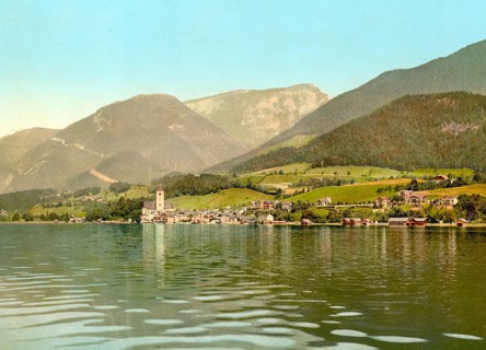 St. Wolfgang, Salzkammergut, Austria, c. 1890, Historic, digitally restored reproduction from a