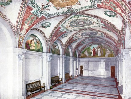 Entrance Pavilion at the North Hall, Library of Congree, Washington, United States, 1890, Historic,