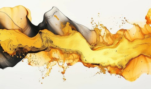 Marble abstract acrylic background. Marbling artwork texture. Agate ripple pattern. Gold powder AI