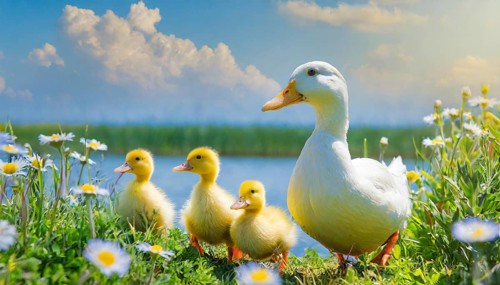 KI generated, animal, animals, bird, birds, biotope, habitat, one, single animal, foraging,