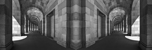 Arcade of the Congress Hall, unfinished National Socialist monumental building on the Nazi Party