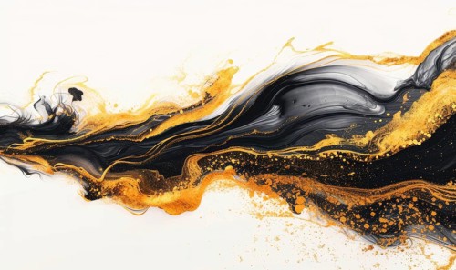 Marble abstract acrylic background. Marbling artwork texture. Agate ripple pattern. Gold powder AI
