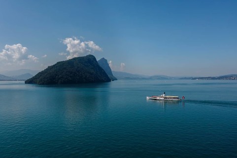 Paddle steamer on Lake Lucerne, Canton of Lucerne, Switzerland, Lake Lucerne, Lucerne, Switzerland,