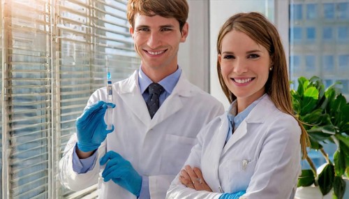 Ai generated, RF, woman, woman, man, men, doctor, female doctor, two, 30-35, years, attractive,