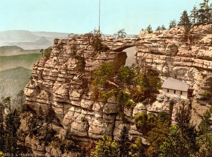Prebischtor and Kirkelstein, Bohemian Switzerland, Elbe Sandstone Mountains, Czech Republic, around