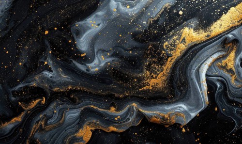 Marble abstract acrylic background. Marbling artwork texture. Agate ripple pattern. Gold powder AI