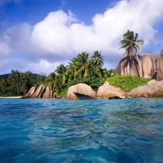 Granite rocks on Anse Source a Jean beach, La Digue, Seychelles, Indian Ocean, Africa