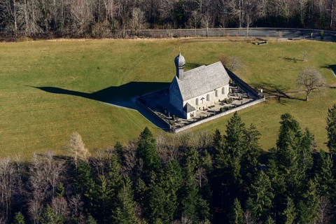 Church of St James the Elder, Montgolfiade Tegernsee Valley, Balloon Week Tegernsee, near Weyarn,
