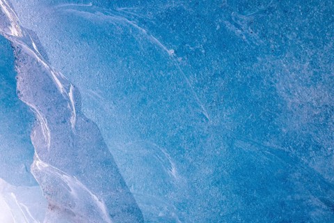 Ice structure in a glacier cave, winter, Morteratsch Glacier, Pontresina, Engadin, Grisons,