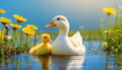 KI generated, animal, animals, bird, birds, biotope, habitat, one, single animal, foraging,