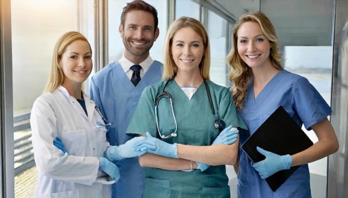 Ai generated, RF, woman, woman, man, men, doctor, female doctor, 25, 30, years, attractive,
