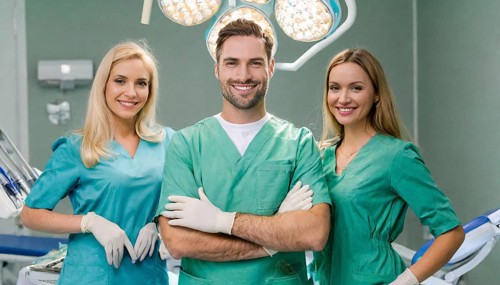 AI generated, RF, woman, woman, man, doctor, doctor team, team, 30, years, attractive, attractive,