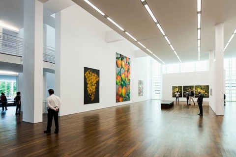 Interior view, Museum Frieder Burda, artworks by Karin Kneffel, architect Richard Meier,