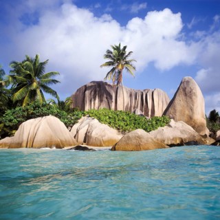 Granite rocks on Anse Source a Jean beach, La Digue, Seychelles, Indian Ocean, Africa