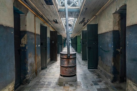 Wing with prisoners' cells in the former Presidio prison, Presidio Museum and Maritime Museum,