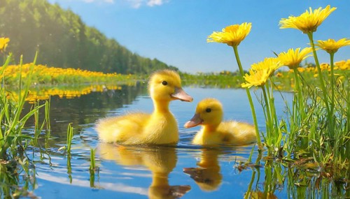 KI generated, animal, animals, bird, birds, biotope, habitat, one, single animal, foraging,