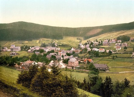 Manebach, Kammerberg, Austria, c. 1890, Historic, digitally restored reproduction from a 19th