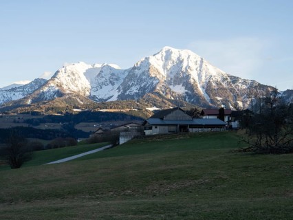 Snow-covered Alpine peaks, Little and Great Pyhrgas, Windischgarsten, Pyhrn-tidal creek region,