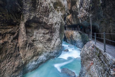 Partnachklamm Gorge, Garmisch-Partenkirchen, Upper Bavaria, Bavaria, Germany, Europe