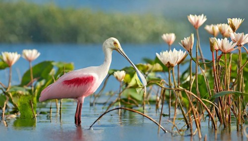 Ai generated, animal, animals, bird, birds, biotope, habitat, one, individual, swims, waters,