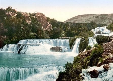 Sebenico, Sibenik, middle falls of the Kerka, Dalmatia, former Austro-Hungary, today Croatia, c.