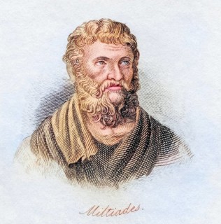 Miltiades the Younger, c. 550 BC, 489 BC Greek military commander and general. From the book Crabbs