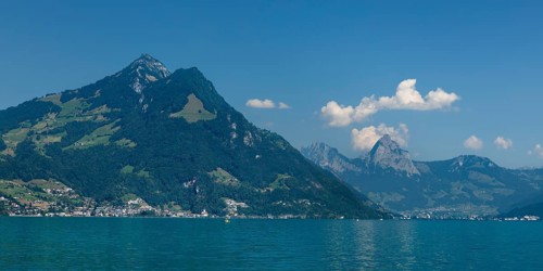 Lake Lucerne with view of the Rigi and Vitznau, Canton Niewalden, Switzerland, Lake Lucerne,