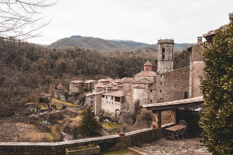 Rupit, one of the best known medieval towns in Catalonia in Spain