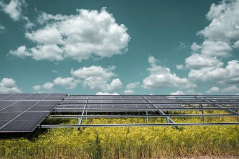 Municipal solar plant near Ibind in the Hassberge district