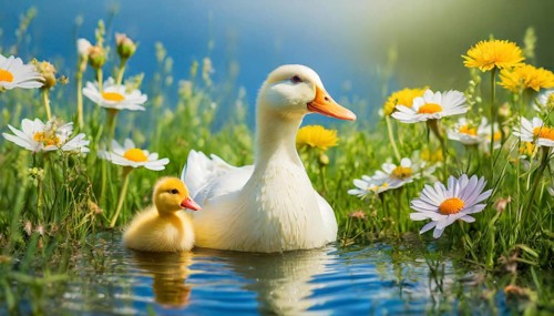 KI generated, animal, animals, bird, birds, biotope, habitat, one, single animal, foraging,