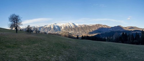 Snow-covered Alpine peaks, Sengsengebirge, panoramic shot, Spital am Pyhrn, Totes Gebirge,