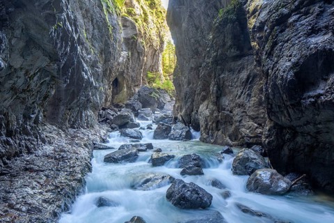 Partnachklamm Gorge, Garmisch-Partenkirchen, Upper Bavaria, Bavaria, Germany, Europe
